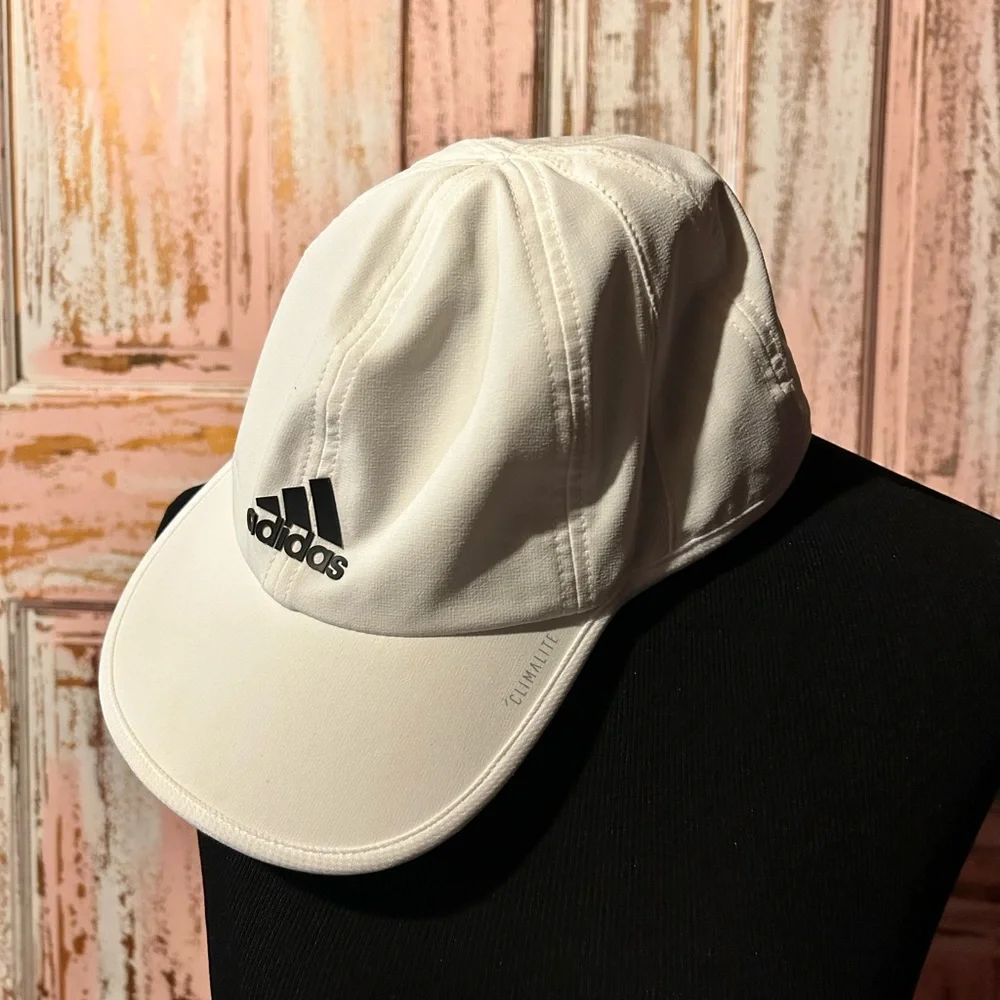 adidas White and Black Logo Hat